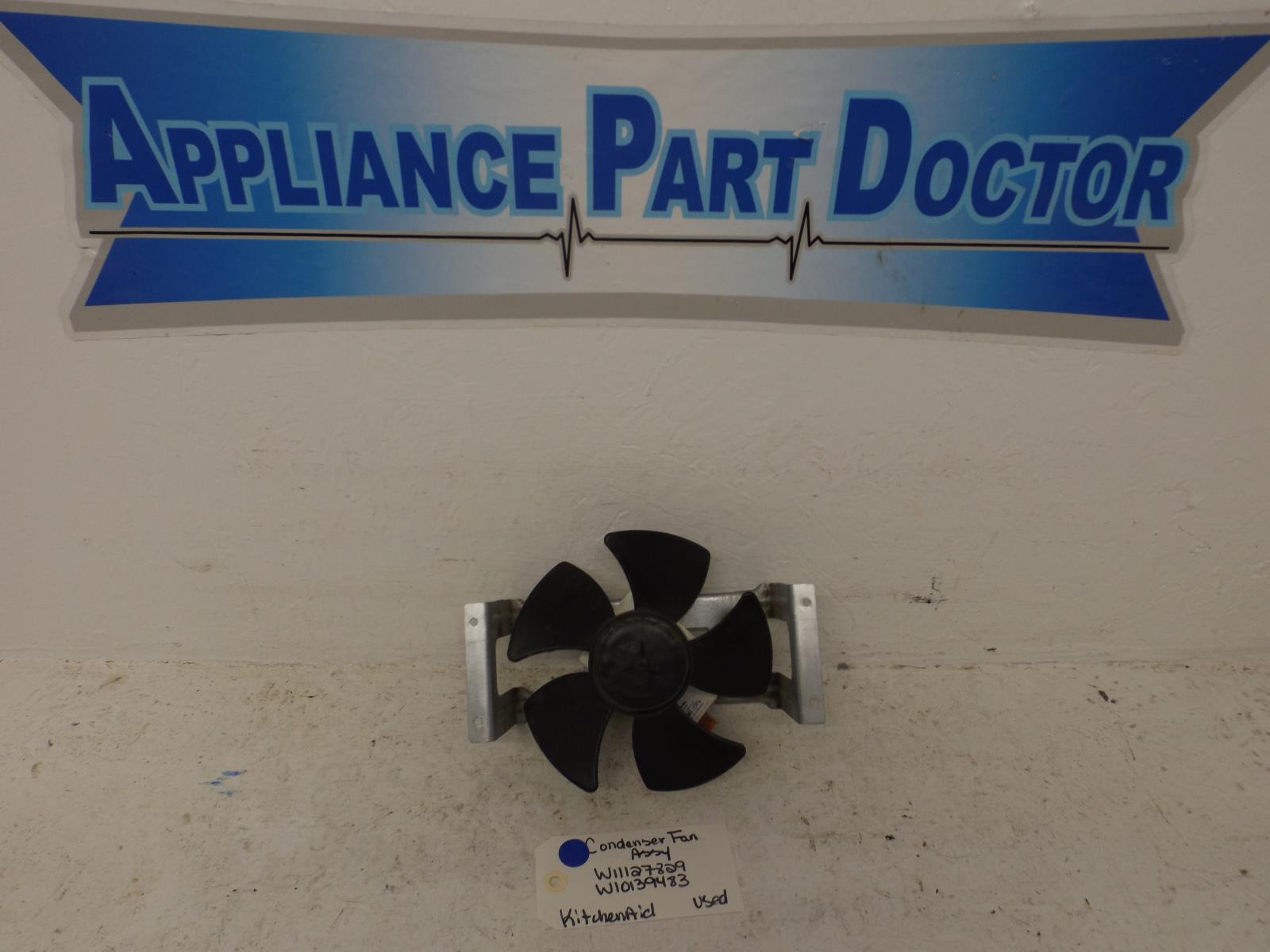 KitchenAid Refrigerator W11127829 W10139483 Condenser Fan Assy Used KitchenAid Refrigerator W11127829 W10139483 Condenser Fan Assy Used